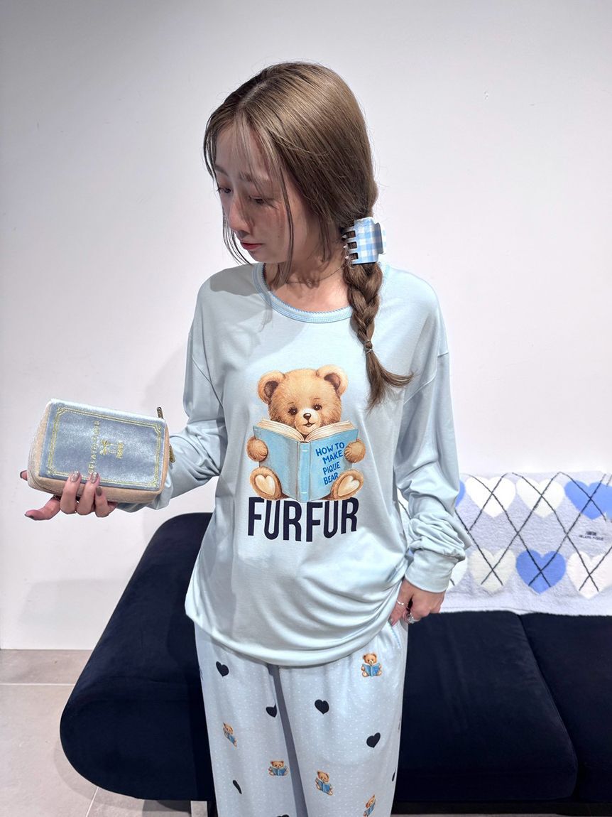 FURFUR「【FURFUR&times;gelato pique】ベアモチーフBOOKポーチ」|ポーチ|
