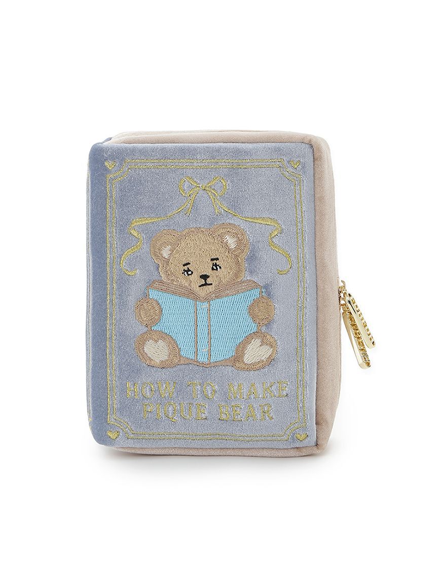 FURFUR「【FURFUR&times;gelato pique】ベアモチーフBOOKポーチ」|ポーチ|BLU