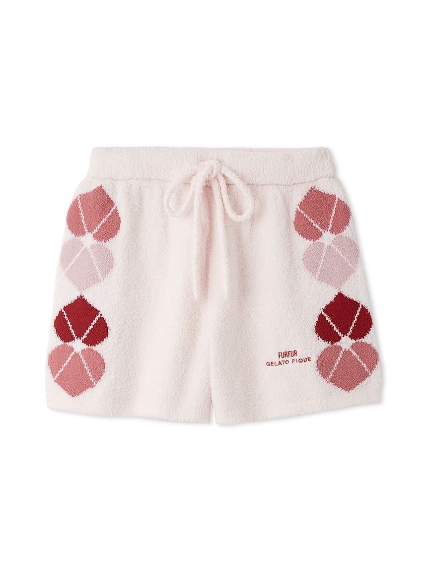 FURFUR「【FURFUR&times;gelato pique】ベビモコハートアーガイルショートパンツ」|ルームウェア|
