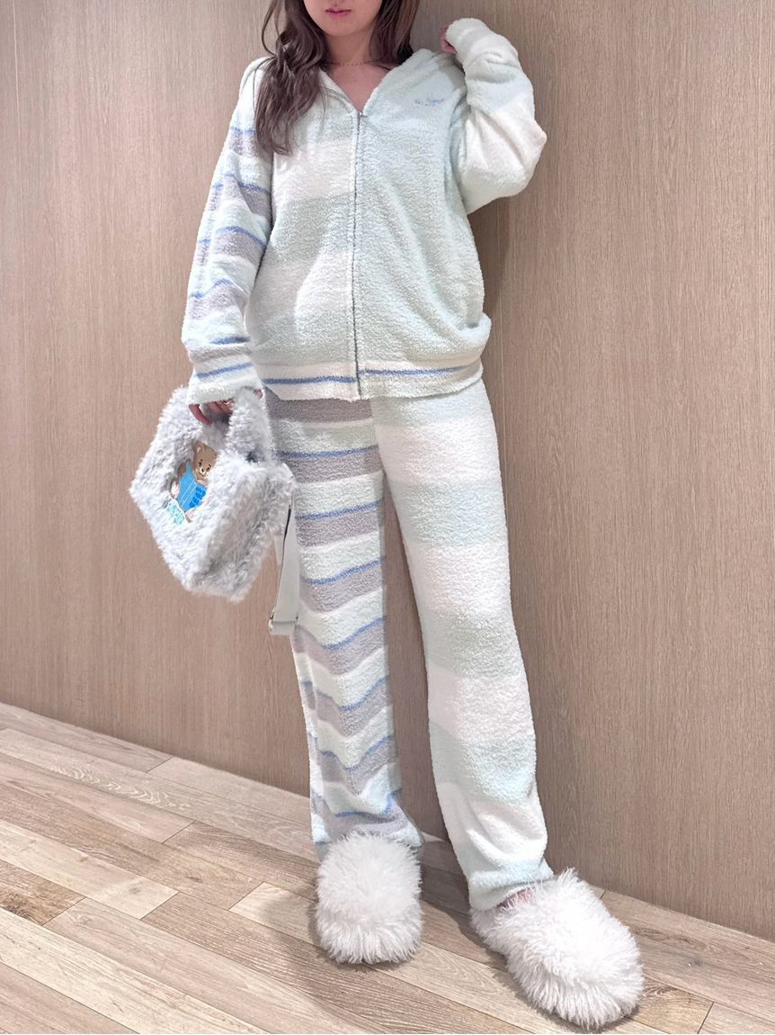 FURFUR「【FURFUR&times;gelato pique】ベビモコボーダーミックスロングパンツ」|ルームウェア|