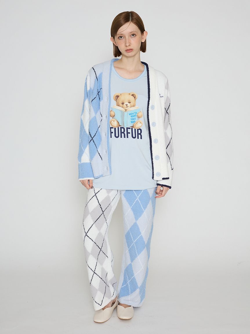 FURFUR「【FURFUR&times;gelato pique】ベビモコアーガイルミックスカーディガン」|ルームウェア|