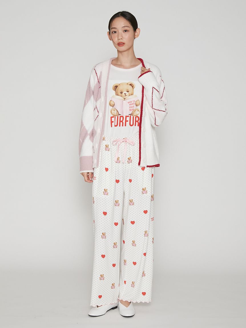 FURFUR「【FURFUR&times;gelato pique】ベビモコアーガイルミックスカーディガン」|ルームウェア|