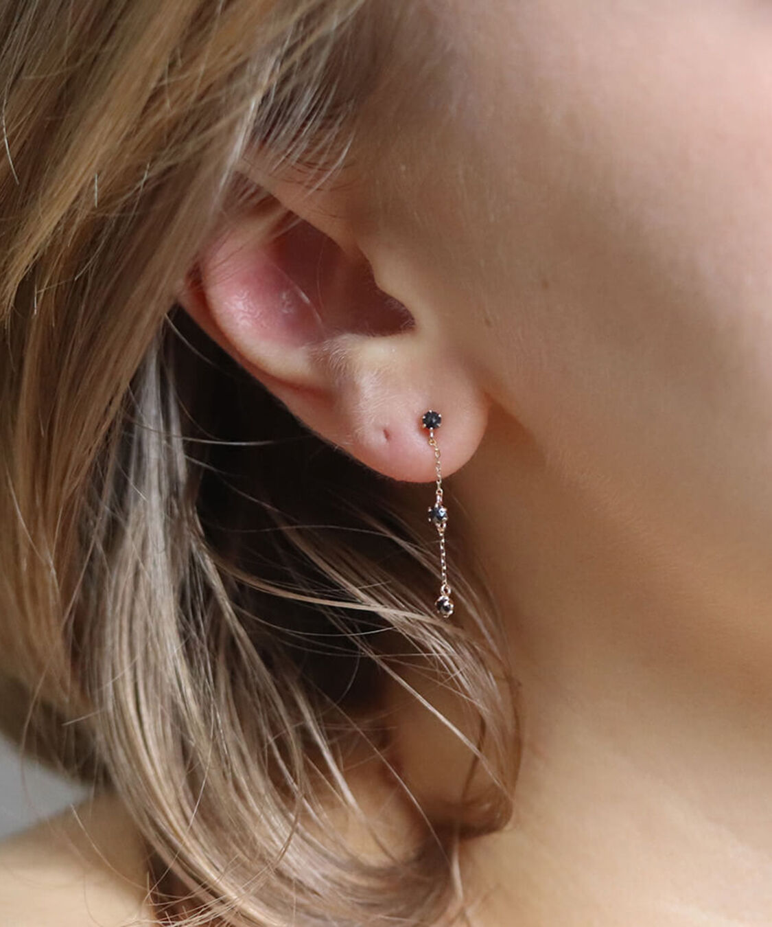  「ブラックダイヤモンド ピアス | K10YG 〈2026 WINTER COLLECTION〉」|ピアス|