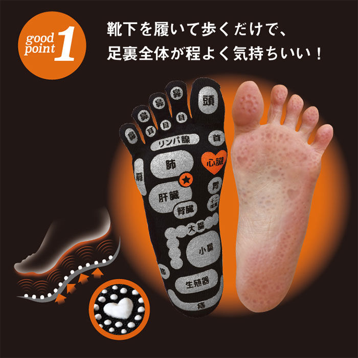 BACKYARD FAMILY「足つぼ 靴下 通販 TSUBOレシピ 足つぼソックス メンズ レディース ソックス くつ下 靴した」|ソックス|