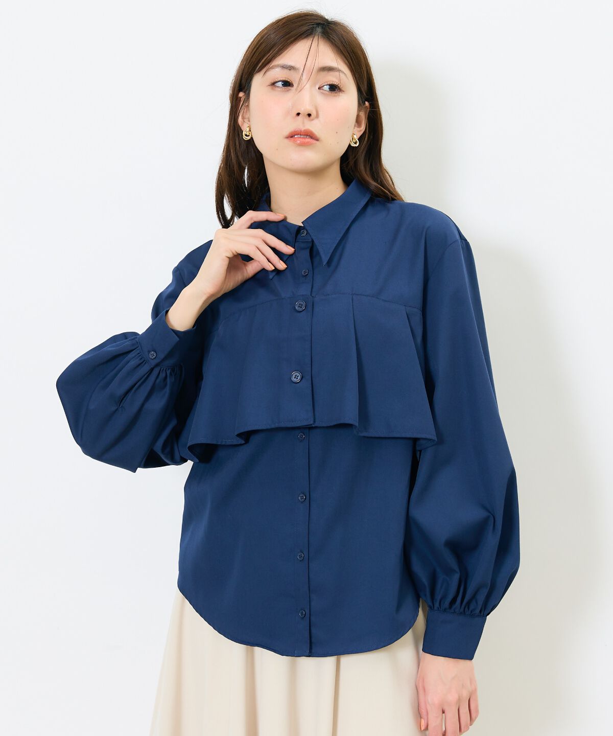 アンドクチュール「ヨークデザインタックシャツ」|シャツ・ブラウス|