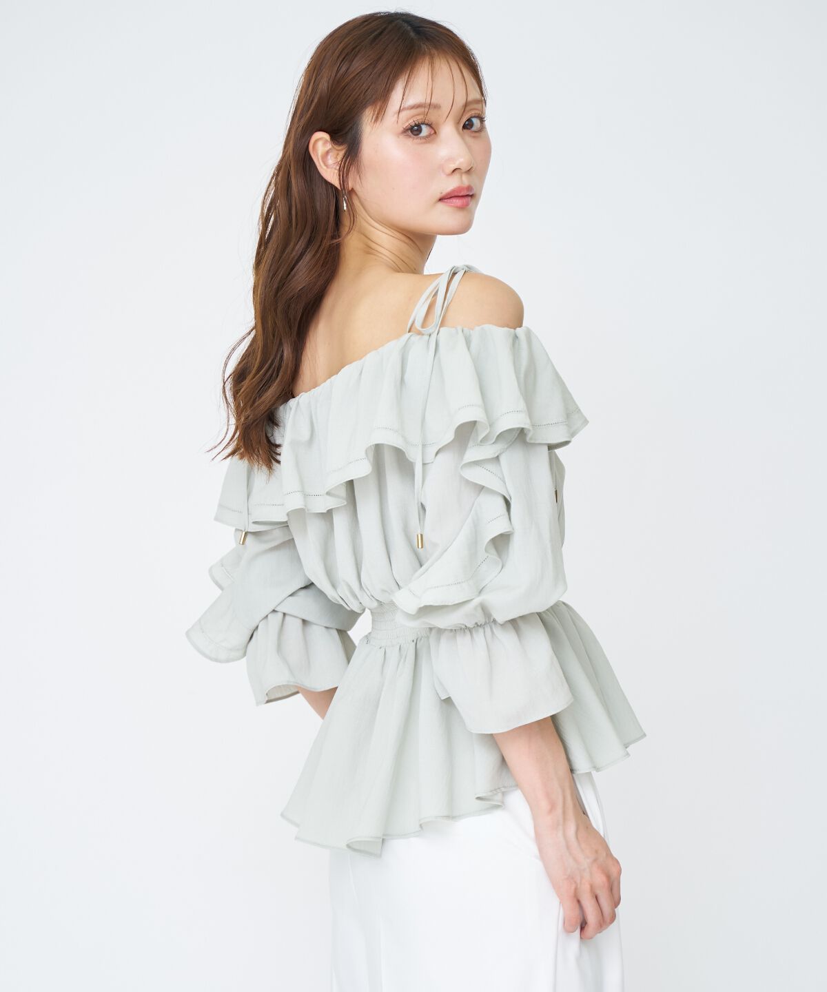 アンドクチュール「オフショルフリルブラウス」|シャツ・ブラウス|