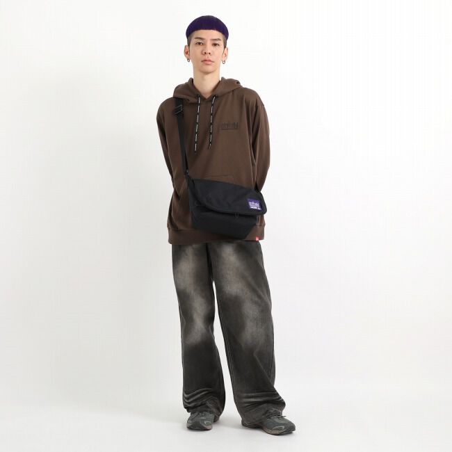 Manhattan Portage「NYLON MESSENGER BAG JR (SM) BACK POCKET W/ DIVIDER MAGNET NYLON TUSSAH RIPSTOP NYLON / GERRY」|ショルダー・メッセンジャー|