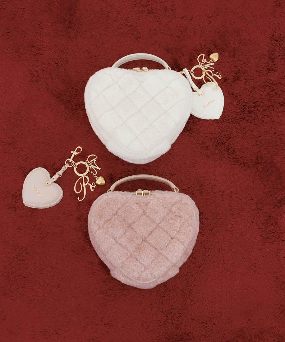  「【Heart Collection】2WAY キルティングファーハートショルダーバッグ」|ショルダー・メッセンジャー|