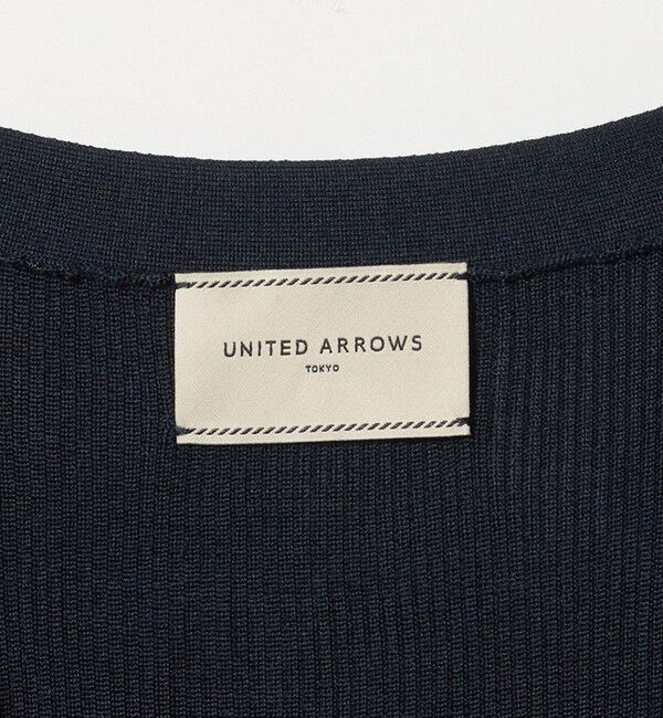 UNITED ARROWS「シルクリブ Vネック カーディガン」|カーディガン|