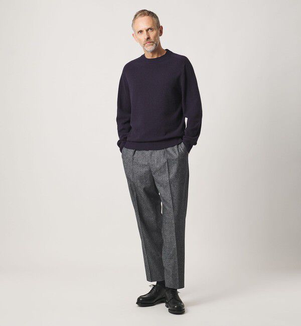 UNITED ARROWS「＜SOVEREIGN＞ウール/カシミヤ  ホールガーメント クルーネックニット」|ニット・セーター|
