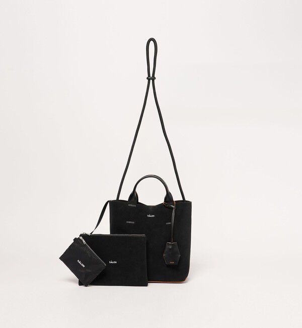 UNITED ARROWS「＜hALON＞ピーチスキン ミニ トートバッグ」|トートバッグ|BLACK