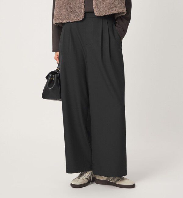 UNITED ARROWS green label relaxing「［size SHORT/TALLあり］オルマイ ツイル ワイド パンツ」|その他|BLACK