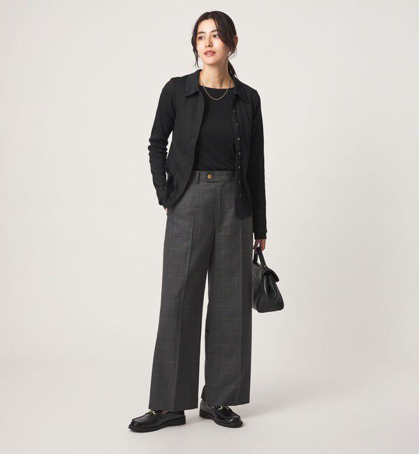 UNITED ARROWS green label relaxing「ブライトリブ エリツキ カットソー カーディガン」|カーディガン|