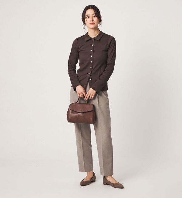 UNITED ARROWS green label relaxing「ブライトリブ エリツキ カットソー カーディガン」|カーディガン|