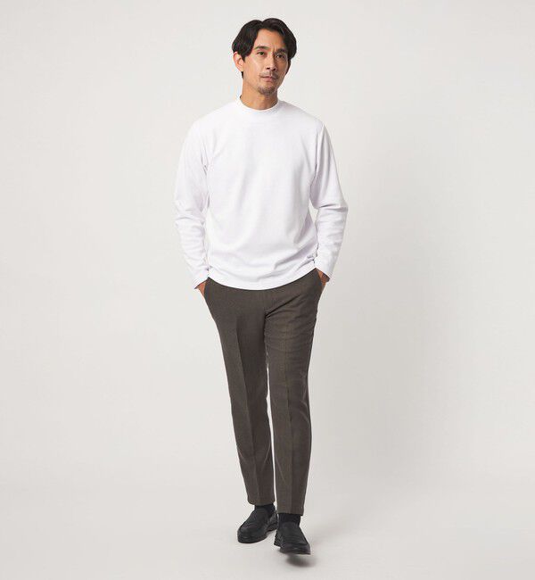 UNITED ARROWS green label relaxing「【WEB限定】JUST fit ウォームブレンド モックネック 長袖 カットソー -吸湿発熱-」|Tシャツ・カットソー|