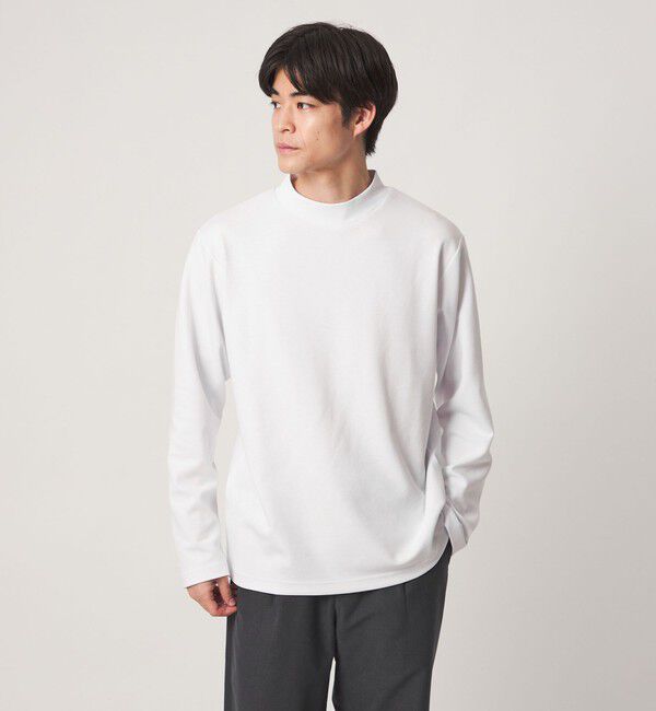 UNITED ARROWS green label relaxing「【WEB限定】JUST fit ウォームブレンド モックネック 長袖 カットソー -吸湿発熱-」|Tシャツ・カットソー|