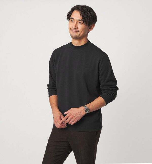 UNITED ARROWS green label relaxing「【WEB限定】JUST fit ウォームブレンド モックネック 長袖 カットソー -吸湿発熱-」|Tシャツ・カットソー|