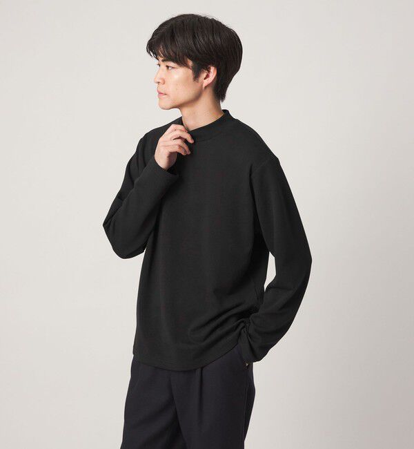 UNITED ARROWS green label relaxing「【WEB限定】JUST fit ウォームブレンド モックネック 長袖 カットソー -吸湿発熱-」|Tシャツ・カットソー|