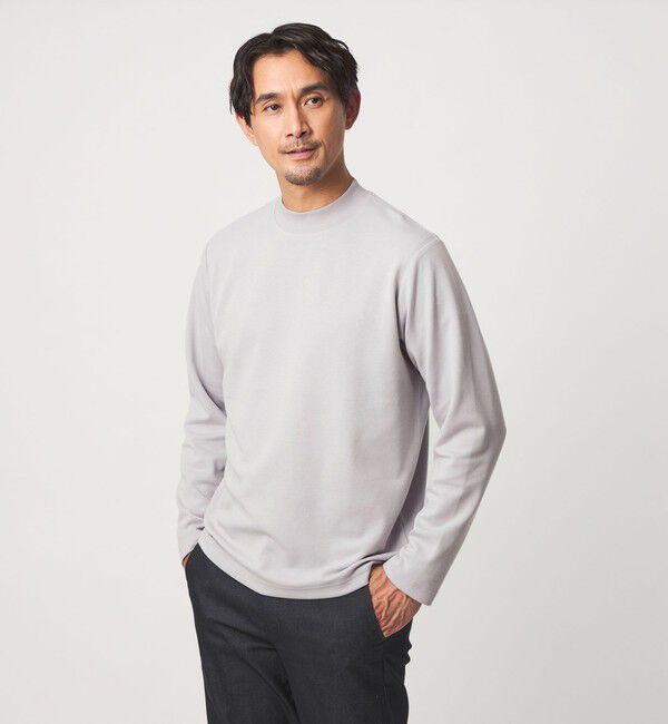 UNITED ARROWS green label relaxing「【WEB限定】JUST fit ウォームブレンド モックネック 長袖 カットソー -吸湿発熱-」|Tシャツ・カットソー|