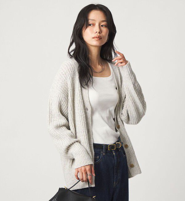 UNITED ARROWS green label relaxing「テープ モール Vネック ニット カーディガン」|カーディガン|