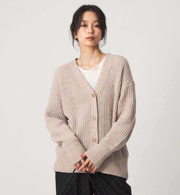 UNITED ARROWS green label relaxing「テープ モール Vネック ニット カーディガン」|カーディガン|