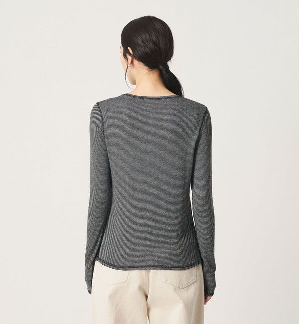 BEAUTY&YOUTH UNITED ARROWS「毛セルロースブレンド クルーネック カーディガン/ボーダー」|カーディガン|