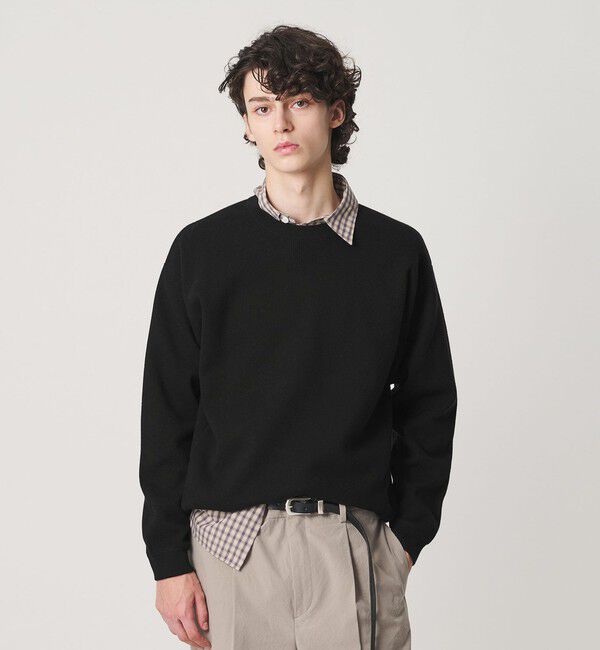 BEAUTY&YOUTH UNITED ARROWS「コットン カシミヤ ミラノリブ スウェットライク ニット」|ニット・セーター|