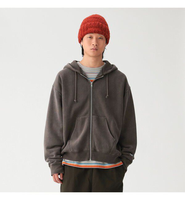 BEAMS「【別注】Champion / リバースウィーブ（R）フルジップ パーカー」|スウェット・ジャージ|BROWN