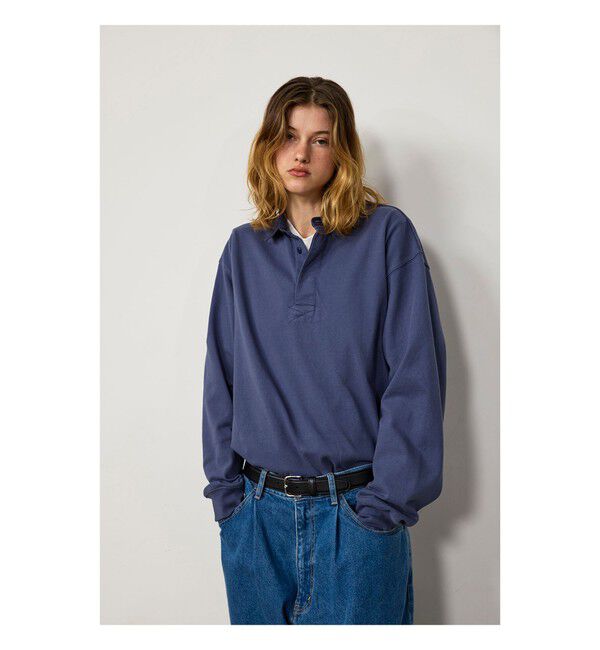 BEAMS「BEAMS|ガーメントダイ ラガーシャツ」|ポロシャツ|