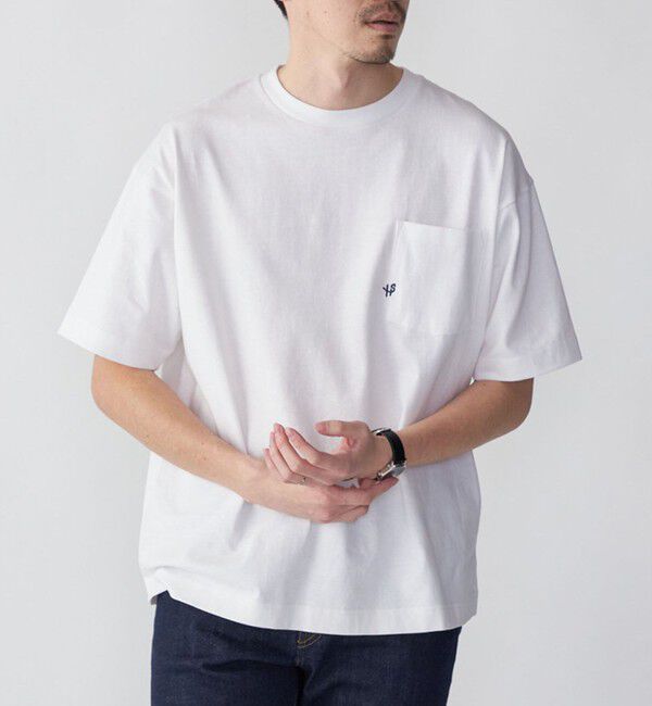 SHIPS「【WEB限定】SHIPS:〈汗染み防止加工〉ワンポイントロゴ ビッグシルエットヘビーウェイトTシャツ」|Tシャツ・カットソー|