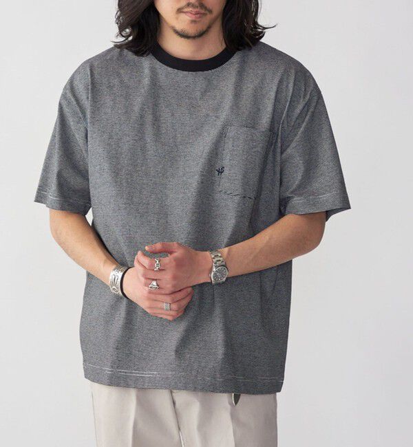 SHIPS「【WEB限定】SHIPS:〈汗染み防止加工〉ワンポイントロゴ ビッグシルエットヘビーウェイトTシャツ」|Tシャツ・カットソー|