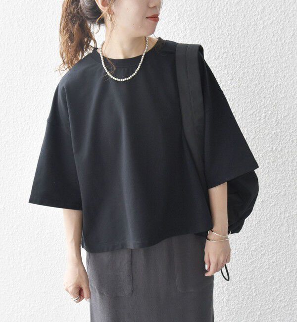 SHIPS any「【WEB限定】〈洗濯機可能〉インレイ ハーフスリーブ ショートTEE」|Tシャツ・カットソー|