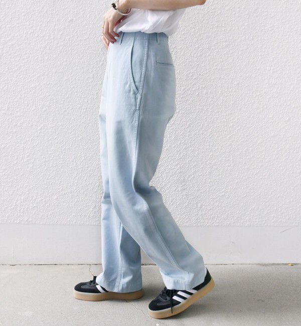SHIPS for women「【SHIPS別注】Odub:〈洗濯機可能〉ワイド チノ パンツ」|チノ|