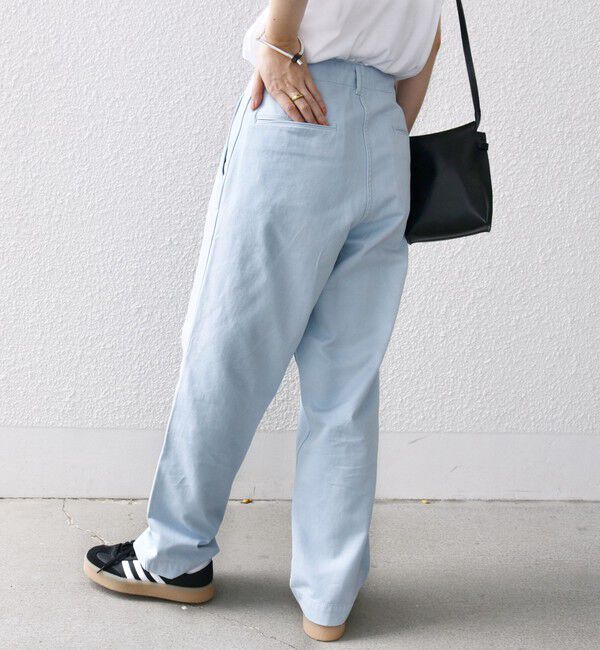 SHIPS for women「【SHIPS別注】Odub:〈洗濯機可能〉ワイド チノ パンツ」|チノ|