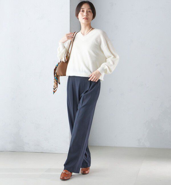 SHIPS for women「〈手洗い可能〉両面起毛 ストレート パンツ」|その他|