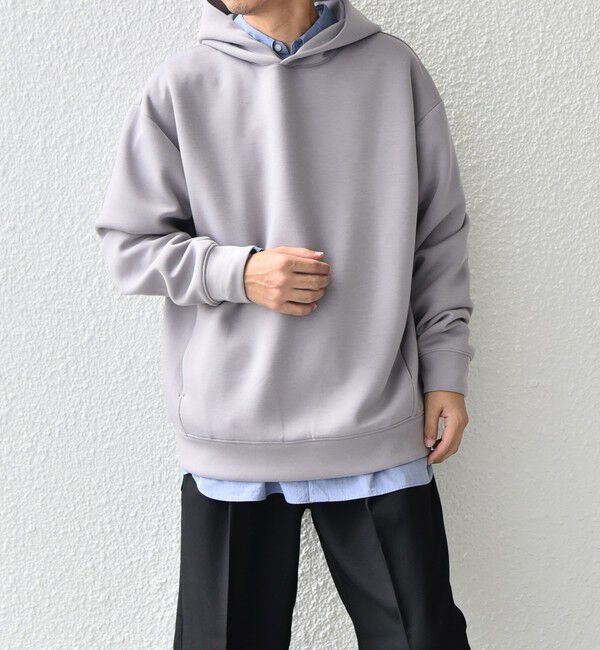 SHIPS any「カラー ダンボール スナップ プルオーバー パーカー 26AW◇」|パーカー|グレー
