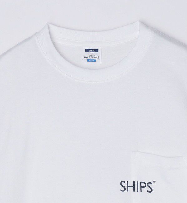 SHIPS「【WEB限定】SHIPS: SHIPSロゴ プリント ポケット Tシャツ」|Tシャツ・カットソー|