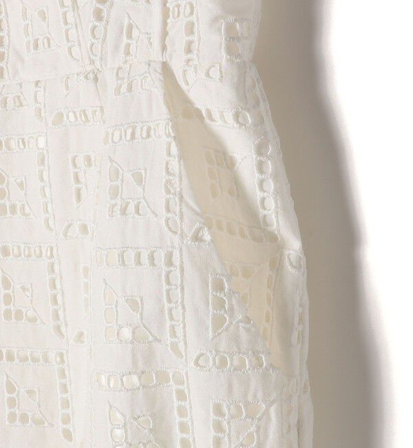 SHIPS for women「〈手洗い可能〉Broche スクエア レース Iライン ワンピース」|ワンピース|