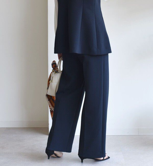 SHIPS for women「〈洗濯機可能 / セレモニー対応可〉ポリエステル レーヨン ダンボール ストレート パンツ」|その他|