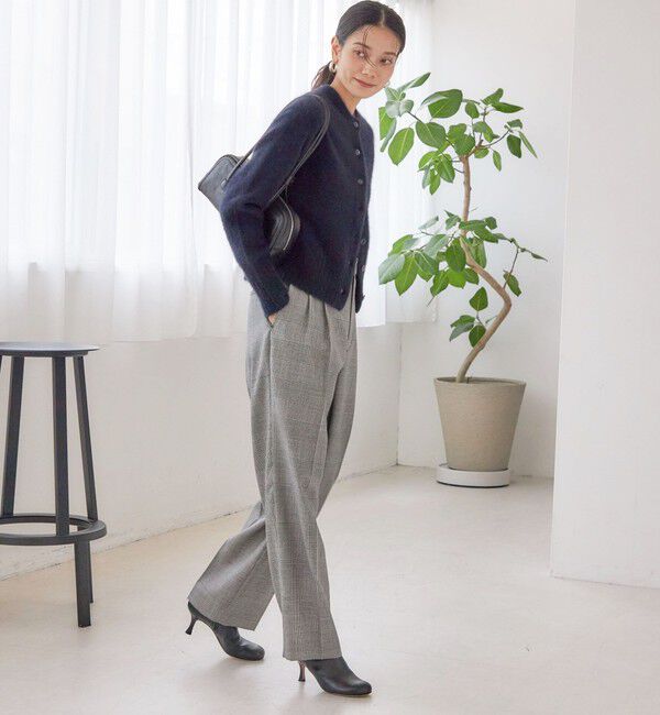 SHIPS for women「〈手洗い可能〉ウォッシャブル ウール タック パンツ」|その他|