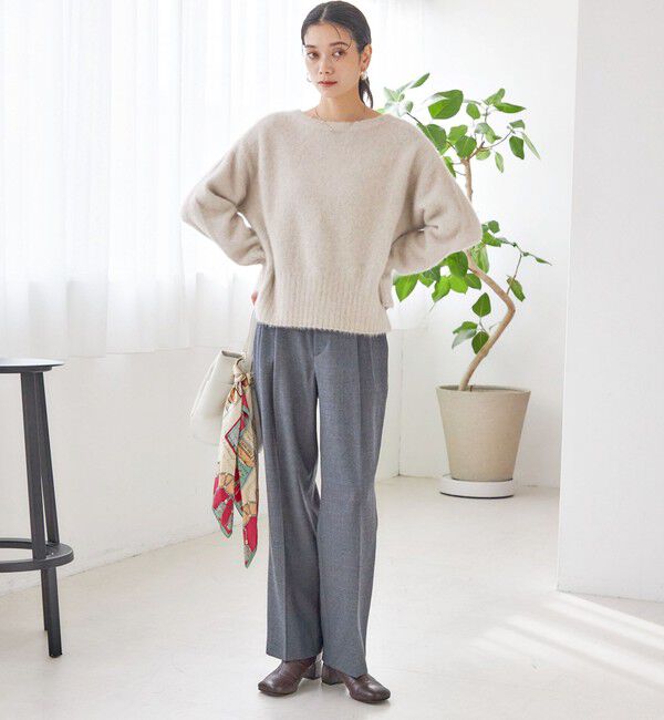 SHIPS for women「〈手洗い可能〉ウォッシャブル ウール タック パンツ」|その他|