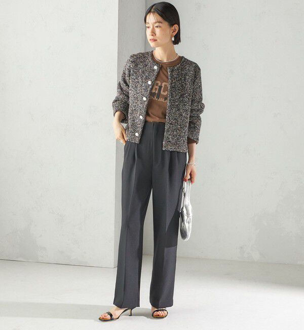 SHIPS for women「〈手洗い可能〉ミックス ヤーン ニット ジャケット」|カーディガン|