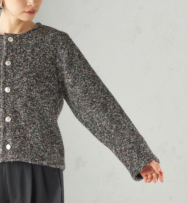 SHIPS for women「〈手洗い可能〉ミックス ヤーン ニット ジャケット」|カーディガン|