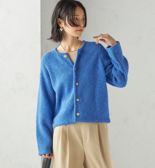 SHIPS for women「〈手洗い可能〉ミックス ヤーン ニット ジャケット」|カーディガン|