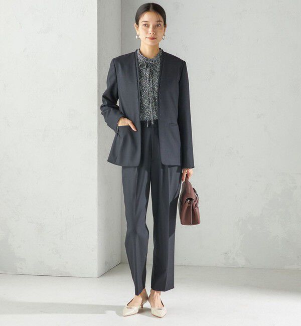SHIPS for women「〈手洗い可能〉DELEGANT テーパード パンツ（セットアップ対応）」|スラックス|