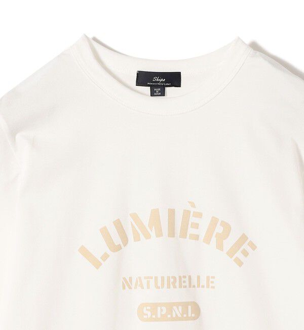 SHIPS for women「SHIPS Primary Navy Label:LUMIERE フロッキー プリント TEE」|Tシャツ・カットソー|