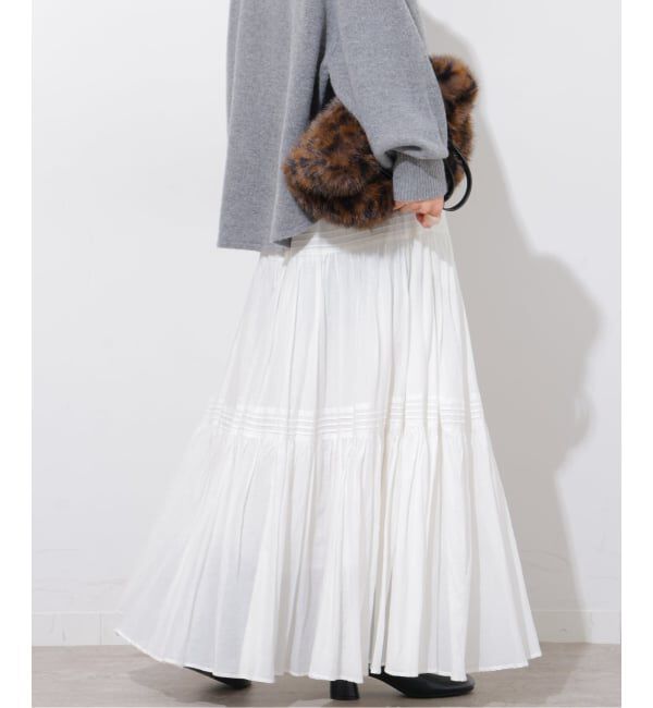 JOURNAL STANDARD relume「《WEB限定追加3》コットンボイルクリンクルティアードスカート」|スカート|