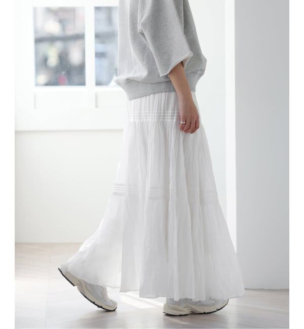 JOURNAL STANDARD relume「《WEB限定追加3》コットンボイルクリンクルティアードスカート」|スカート|