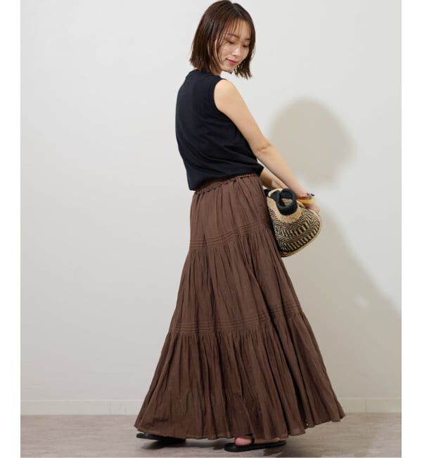 JOURNAL STANDARD relume「《WEB限定追加3》コットンボイルクリンクルティアードスカート」|スカート|