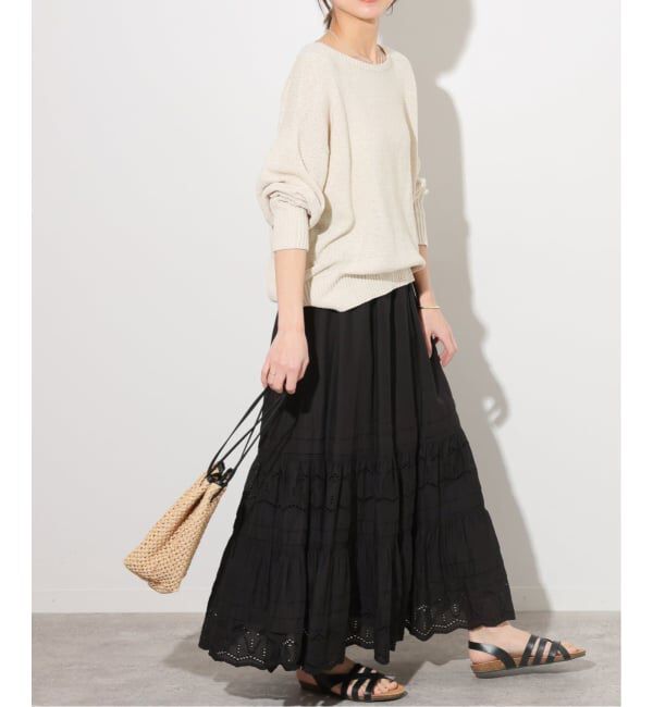 JOURNAL STANDARD relume「《WEB限定追加予約》コットンボイルタック刺繍ロングスカート」|スカート|